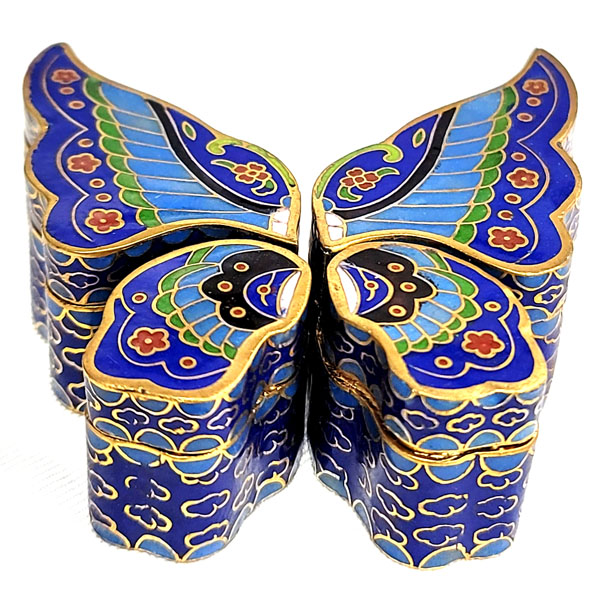 CLOISONNE BOX23A 3"X3" BLUE